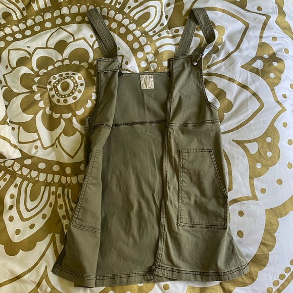 Olive Zip-Up Front Romper - Picture 2 of 12